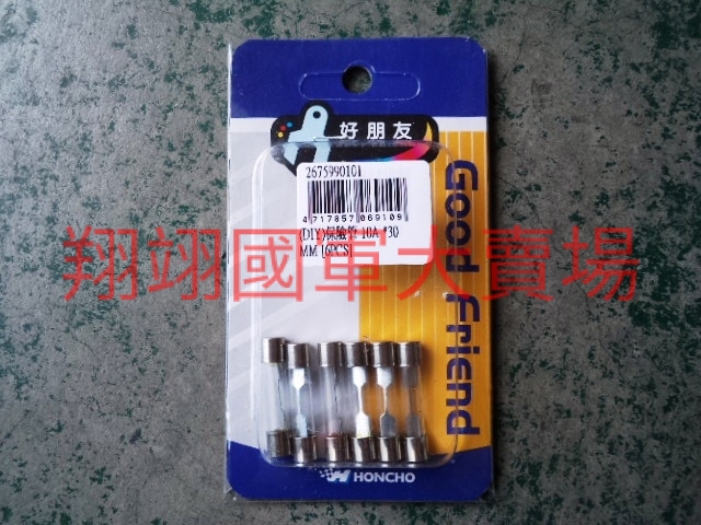 (DIY)保險管(管狀10A×6入)30mm